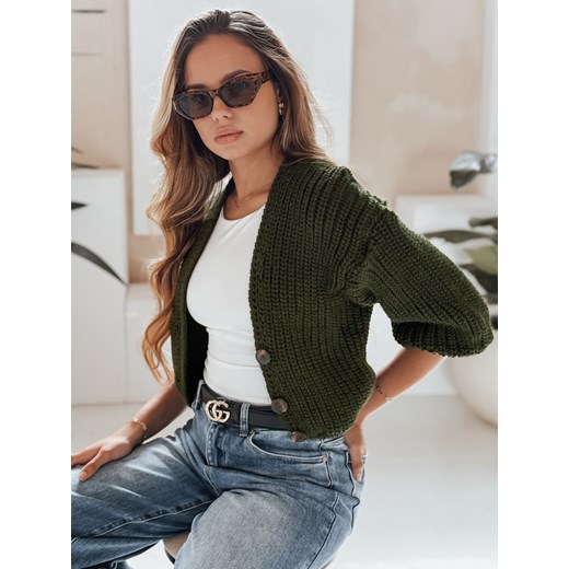 Sweter damski NUTI zielony Dstreet MY1672 ze sklepu DSTREET.PL w kategorii Swetry damskie - zdjęcie 185850590