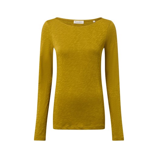 Marc O'Polo Damska koszulka z długim rękawem Kobiety Bawełna kiwi jednolity XL vangraaf