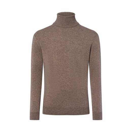 Andrew James Męski sweter z czystego kaszmiru Mężczyźni drobna dzianina czekoladowy marmurkowy ze sklepu vangraaf w kategorii Swetry męskie - zdjęcie 185851041