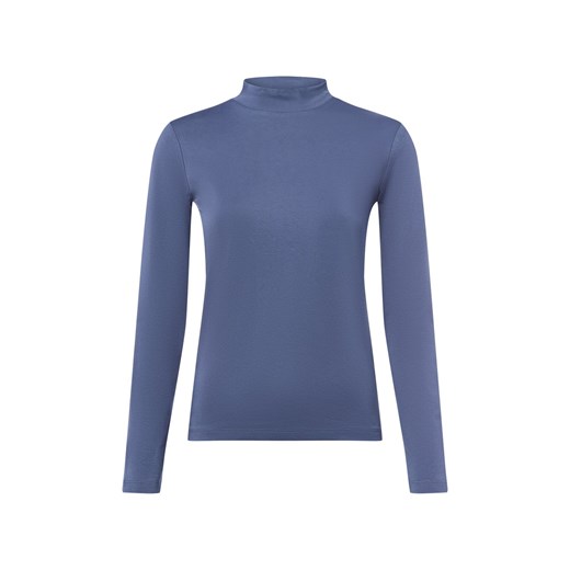 Marie Lund Damska koszulka z długim rękawem Kobiety Dżersej indygo jednolity ze sklepu vangraaf w kategorii Bluzki damskie - zdjęcie 185851051