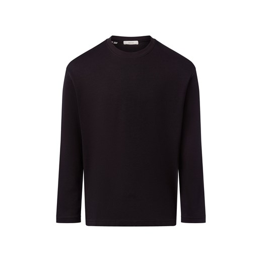 Selected Koszula męska z długim rękawem - SLHLooseOscar Mężczyźni czarny jednolity ze sklepu vangraaf w kategorii T-shirty męskie - zdjęcie 185851070