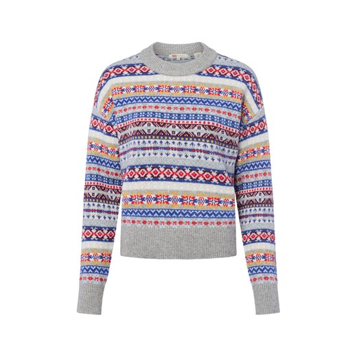 Levi's Sweter damski z dzianiny Kobiety jasny szary wzorzysty ze sklepu vangraaf w kategorii Swetry damskie - zdjęcie 185851093