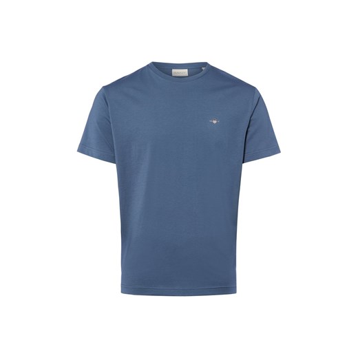 Gant Koszulka męska Mężczyźni Bawełna niebieski jednolity ze sklepu vangraaf w kategorii T-shirty męskie - zdjęcie 185851130