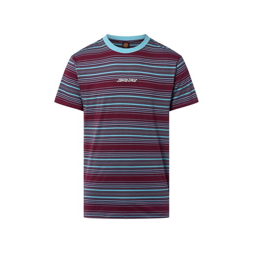 Santa Cruz Koszulka męska Mężczyźni Bawełna bordowy w paski ze sklepu vangraaf w kategorii T-shirty męskie - zdjęcie 185851193