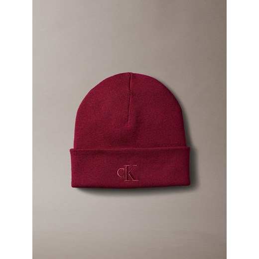 Calvin Klein Czapka damska Kobiety czerwony jednolity ze sklepu vangraaf w kategorii Czapki zimowe damskie - zdjęcie 185851233