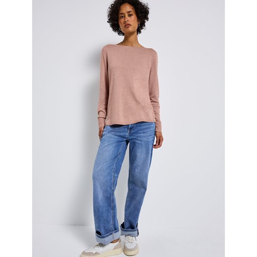 Street One Sweter damski z dzianiny Kobiety drobna dzianina morelowy marmurkowy ze sklepu vangraaf w kategorii Swetry damskie - zdjęcie 185851240