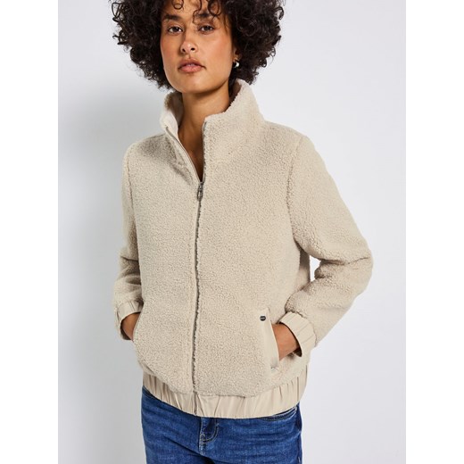 Street One Damska kurtka pluszowa Kobiety Sztuczne włókno beżowy jednolity Street One 46 vangraaf