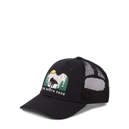 The North Face Czapka męska - EMB MUDDER TRUCKER Mężczyźni czarny jednolity ze sklepu vangraaf w kategorii Czapki z daszkiem męskie - zdjęcie 185851250