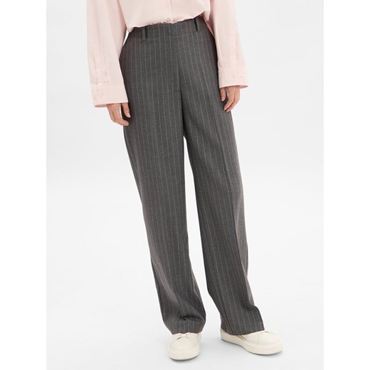Tommy Hilfiger Damskie spodnie materiałowe Kobiety szary w paski ze sklepu vangraaf w kategorii Spodnie damskie - zdjęcie 185851271