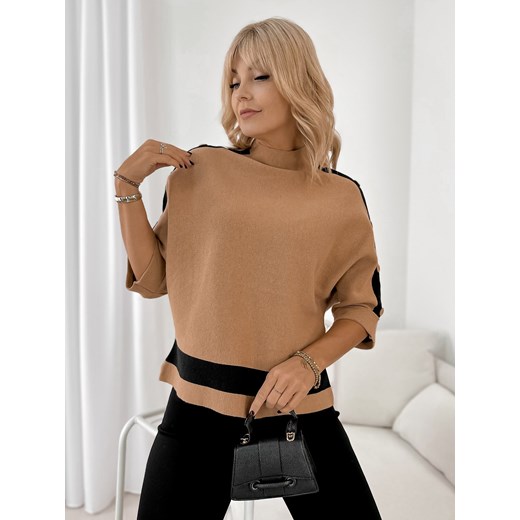 sweter daloria karmelowy one size ze sklepu UBRA w kategorii Swetry damskie - zdjęcie 185851504