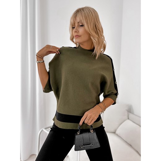 sweter daloria khaki one size ze sklepu UBRA w kategorii Swetry damskie - zdjęcie 185851510