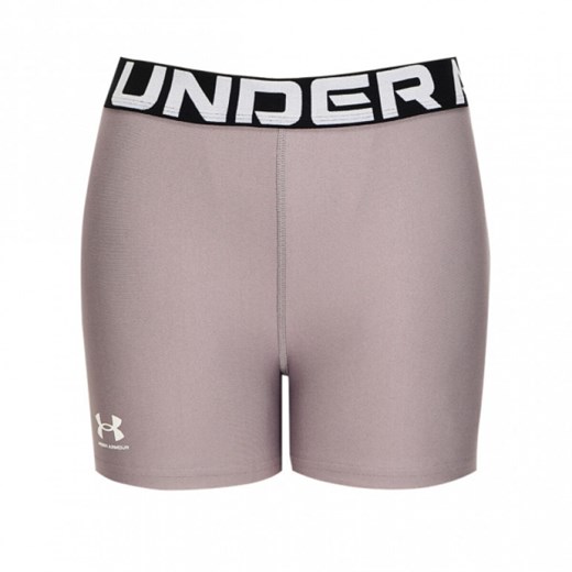 Damskie legginsy krótkie treningowe Under Armour UA Hg Authentics Shorty  - beżowe ze sklepu Sportstylestory.com w kategorii Szorty - zdjęcie 185854111