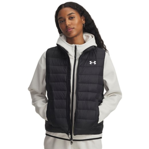 Damski bezrękawnik pikowany Under Armour UA Sportswear Ins Vest - czarny ze sklepu Sportstylestory.com w kategorii Kamizelki damskie - zdjęcie 185854461