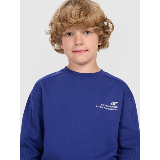 Chłopięca bluza nierozpinana bez kaptura 4F 4FJRAW25TSWSM2413 - granatowa 4f Junior 152 Sportstylestory.com