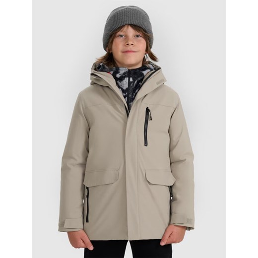 Chłopięca kurtka przejściowa 4F 4FJRAW25TJACM309 - beżowa ze sklepu Sportstylestory.com w kategorii Kurtki chłopięce - zdjęcie 185854880