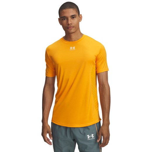 Męska koszulka piłkarska Under Armour UA M Challenger Pro SS - pomarańczowa ze sklepu Sportstylestory.com w kategorii T-shirty męskie - zdjęcie 185854954