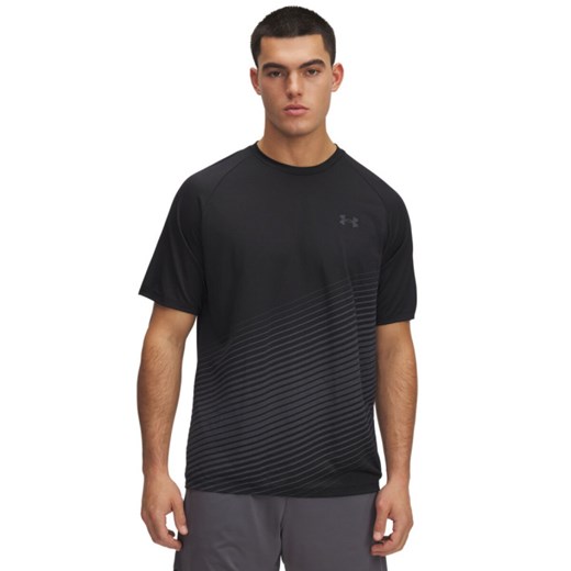 Męska koszulka treningowa Under Armour UA Tech Fade SS - czarna ze sklepu Sportstylestory.com w kategorii T-shirty męskie - zdjęcie 185854963