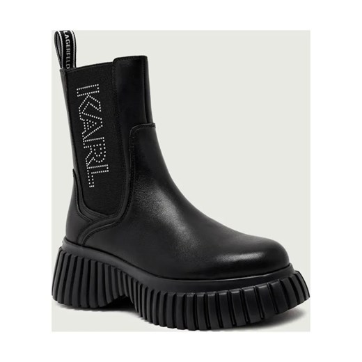Karl Lagerfeld Skórzane sztyblety KREEPER WEDGE ze sklepu Gomez Fashion Store w kategorii Botki - zdjęcie 185855380