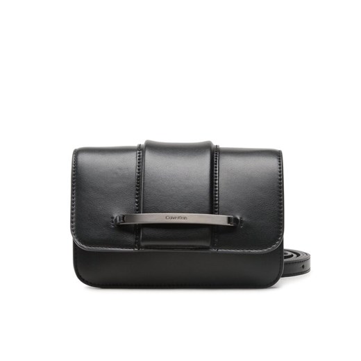 Torebka Calvin Klein Bar Hardware Crossbody K60K610732 Czarny ze sklepu eobuwie.pl w kategorii Listonoszki - zdjęcie 185859541