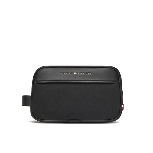 Kosmetyczka Tommy Hilfiger Th Foundation Washbag AM0AM13747 Czarny ze sklepu eobuwie.pl w kategorii Kosmetyczki - zdjęcie 185860121