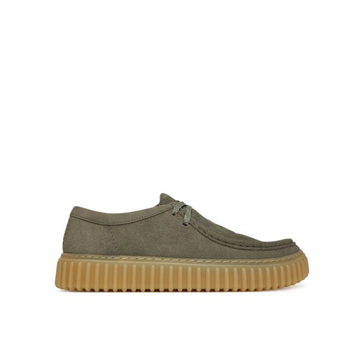 Półbuty Clarks Torhill Lo 26184642 Zielony ze sklepu eobuwie.pl w kategorii Półbuty męskie - zdjęcie 185860282