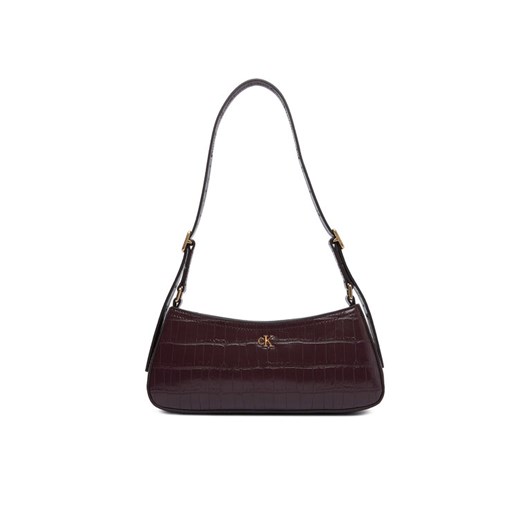 Torebka Calvin Klein Ck Croc Small LV04F3283G Bordowy ze sklepu eobuwie.pl w kategorii Torebki damskie - zdjęcie 185860451