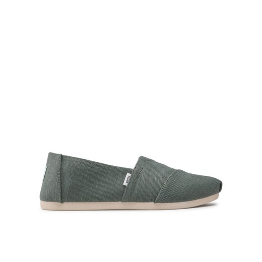 Półbuty Toms Alpargata 10017719 Zielony ze sklepu eobuwie.pl w kategorii Espadryle damskie - zdjęcie 185860681