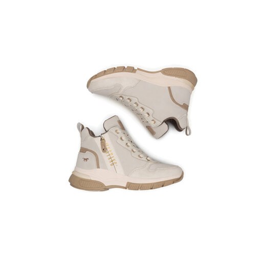 Botki Mustang 1481-501 Biały Mustang 36 eobuwie.pl