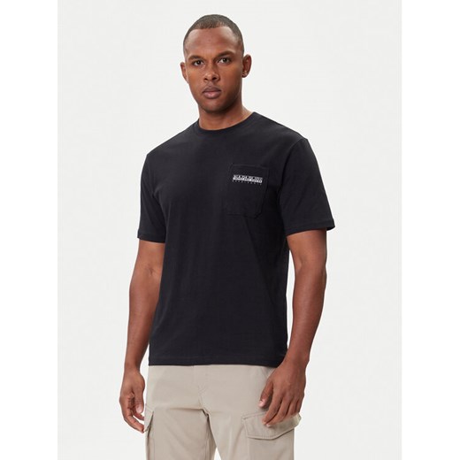 Napapijri T-Shirt S-Fanes NP0A88SE Czarny Regular Fit ze sklepu MODIVO w kategorii T-shirty męskie - zdjęcie 185868552