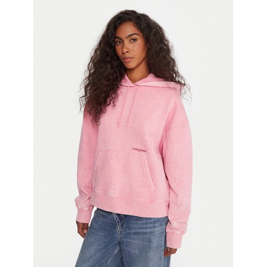 Tommy Jeans Bluza DW0DW21609 Różowy Boxy Fit ze sklepu MODIVO w kategorii Bluzy damskie - zdjęcie 185868593