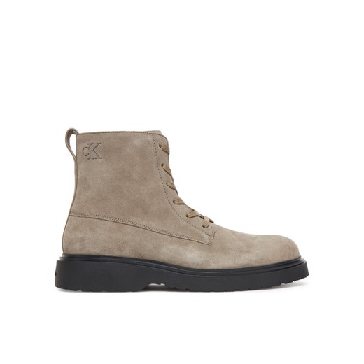 Calvin Klein Trzewiki Combat Ess Lace Up Zip Boot Su YM0YM01371 Szary ze sklepu MODIVO w kategorii Buty zimowe męskie - zdjęcie 185868633