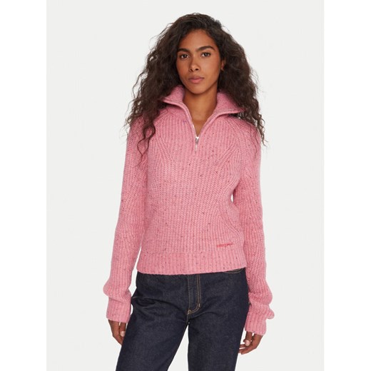 Tommy Jeans Sweter DW0DW21686 Różowy Relaxed Fit ze sklepu MODIVO w kategorii Swetry damskie - zdjęcie 185868731