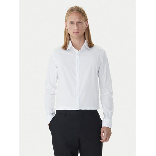 Calvin Klein Koszula LV019EU060 Biały Extra Slim Fit ze sklepu MODIVO w kategorii Koszule męskie - zdjęcie 185868834