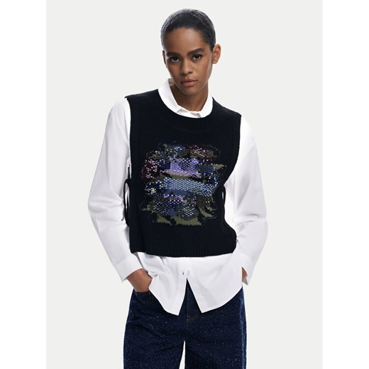 Desigual Koszula Chaleco 25WWCW01 Biały Regular Fit ze sklepu MODIVO w kategorii Koszule damskie - zdjęcie 185868864