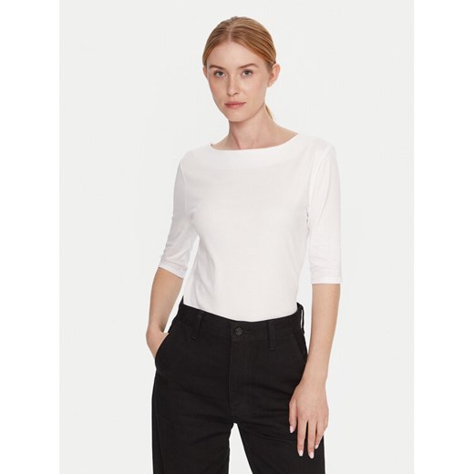 Calvin Klein Bluzka LV044C217G Biały Slim Fit ze sklepu MODIVO w kategorii Bluzki damskie - zdjęcie 185868894