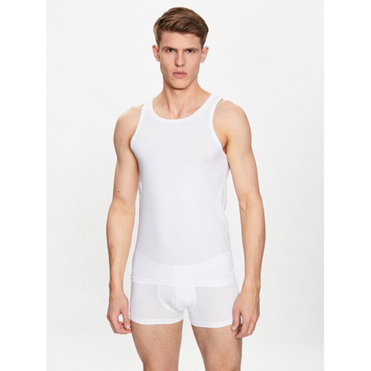 HOM Tank top 401332 Biały Regular Fit ze sklepu MODIVO w kategorii Podkoszulki męskie - zdjęcie 185868953