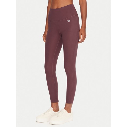 Roxy Legginsy Heart Into It Ankle ERJNP03690 Fioletowy Slim Fit ze sklepu MODIVO w kategorii Spodnie damskie - zdjęcie 185869000