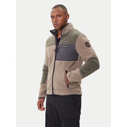 Napapijri Polar Yupik NP0A4GNT Zielony Regular Fit ze sklepu MODIVO w kategorii Bluzy męskie - zdjęcie 185869144