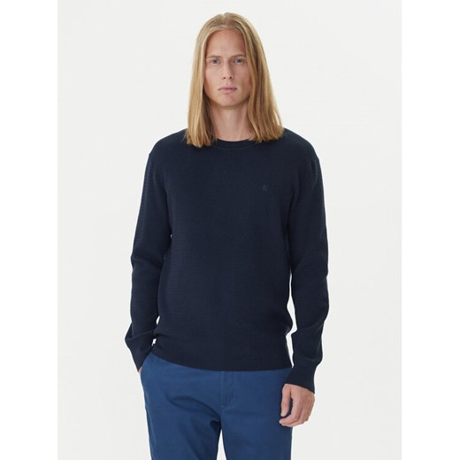 Calvin Klein Sweter LV04LB327G Granatowy Regular Fit ze sklepu MODIVO w kategorii Swetry męskie - zdjęcie 185869360