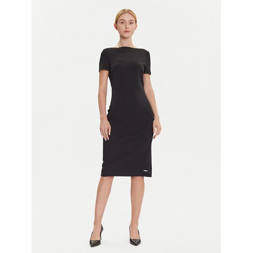 Calvin Klein Sukienka koktajlowa LV044D063G Czarny Slim Fit ze sklepu MODIVO w kategorii Sukienki - zdjęcie 185869512