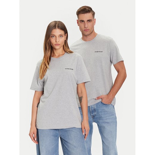 Guess Jeans T-Shirt M5BI78 K8FQ4 Szary Regular Fit ze sklepu MODIVO w kategorii Bluzki damskie - zdjęcie 185869650