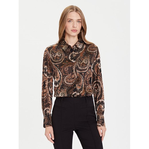 Guess Koszula W5BH78 W2770 Brązowy Regular Fit ze sklepu MODIVO w kategorii Koszule damskie - zdjęcie 185869771