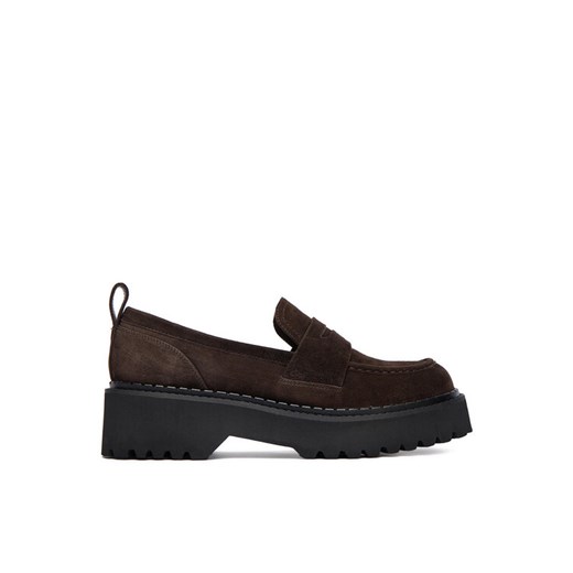 Badura Loafersy EO-ARYA-LT017-1 Brązowy ze sklepu MODIVO w kategorii Lordsy damskie - zdjęcie 185869994