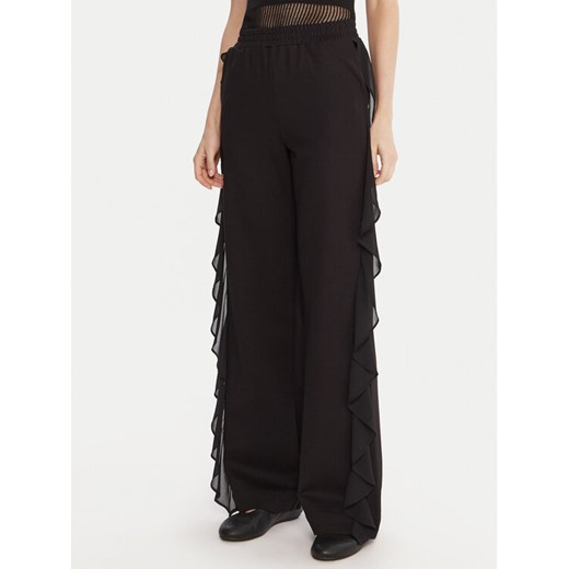 TWINSET Spodnie materiałowe 252LI2NCC Czarny Regular Fit ze sklepu MODIVO w kategorii Spodnie damskie - zdjęcie 185870093