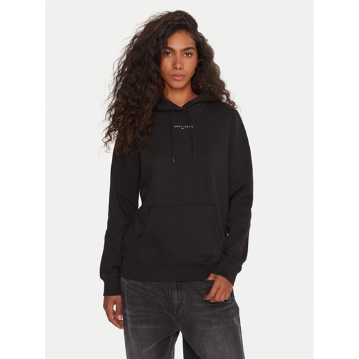 Tommy Jeans Bluza Linear DW0DW21963 Czarny Regular Fit ze sklepu MODIVO w kategorii Bluzy damskie - zdjęcie 185870131