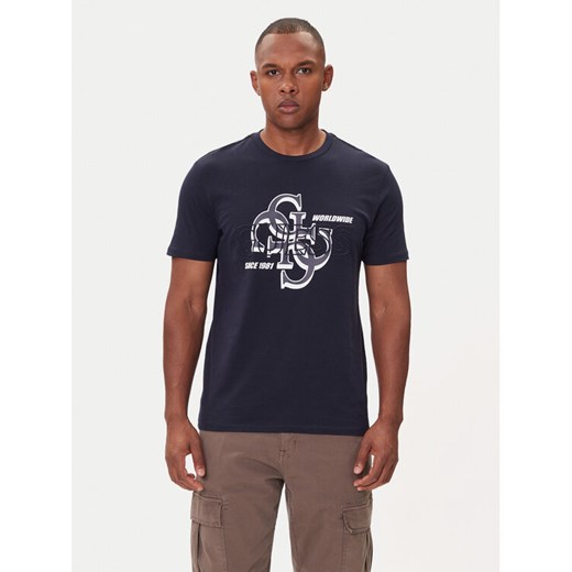 Guess T-Shirt M5BI72 I3Z14 Niebieski Slim Fit ze sklepu MODIVO w kategorii T-shirty męskie - zdjęcie 185870163