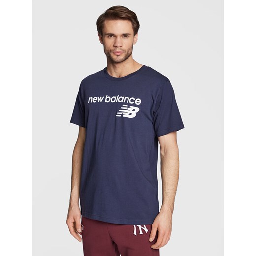 New Balance T-Shirt Classic Core Logo MT03905 Granatowy Athletic Fit ze sklepu MODIVO w kategorii T-shirty męskie - zdjęcie 185870284