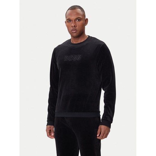 BOSS Bluza Velour 50550636 Czarny Regular Fit ze sklepu MODIVO w kategorii Bluzy męskie - zdjęcie 185870402