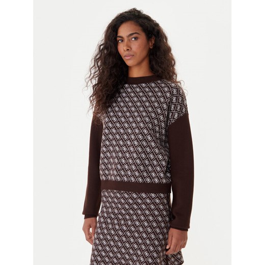Guess Golf W5BR23 Z3JD2 Brązowy Relaxed Fit ze sklepu MODIVO w kategorii Swetry damskie - zdjęcie 185870521