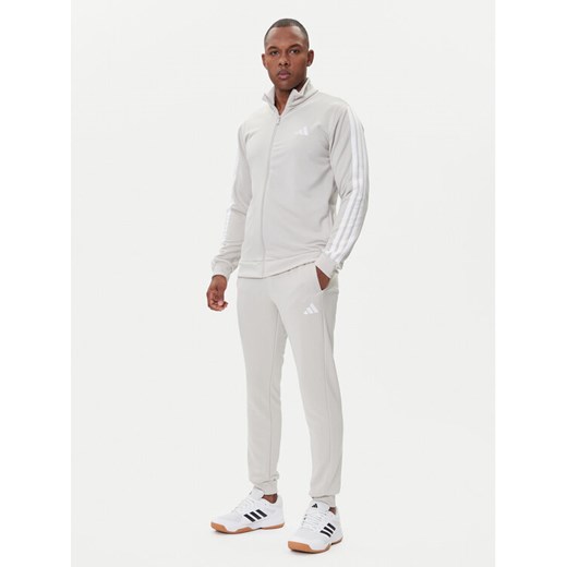 adidas Dres Basic 3-Stripes JX5519 Beżowy Regular Fit ze sklepu MODIVO w kategorii Dresy męskie - zdjęcie 185870664